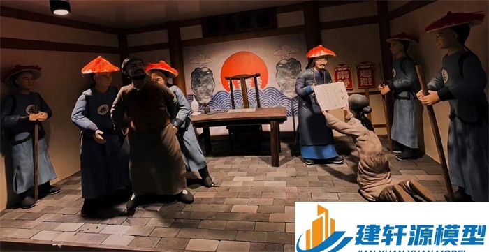 大洼陈规除恶绅微缩场景